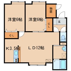 ハスコート大町の物件間取画像